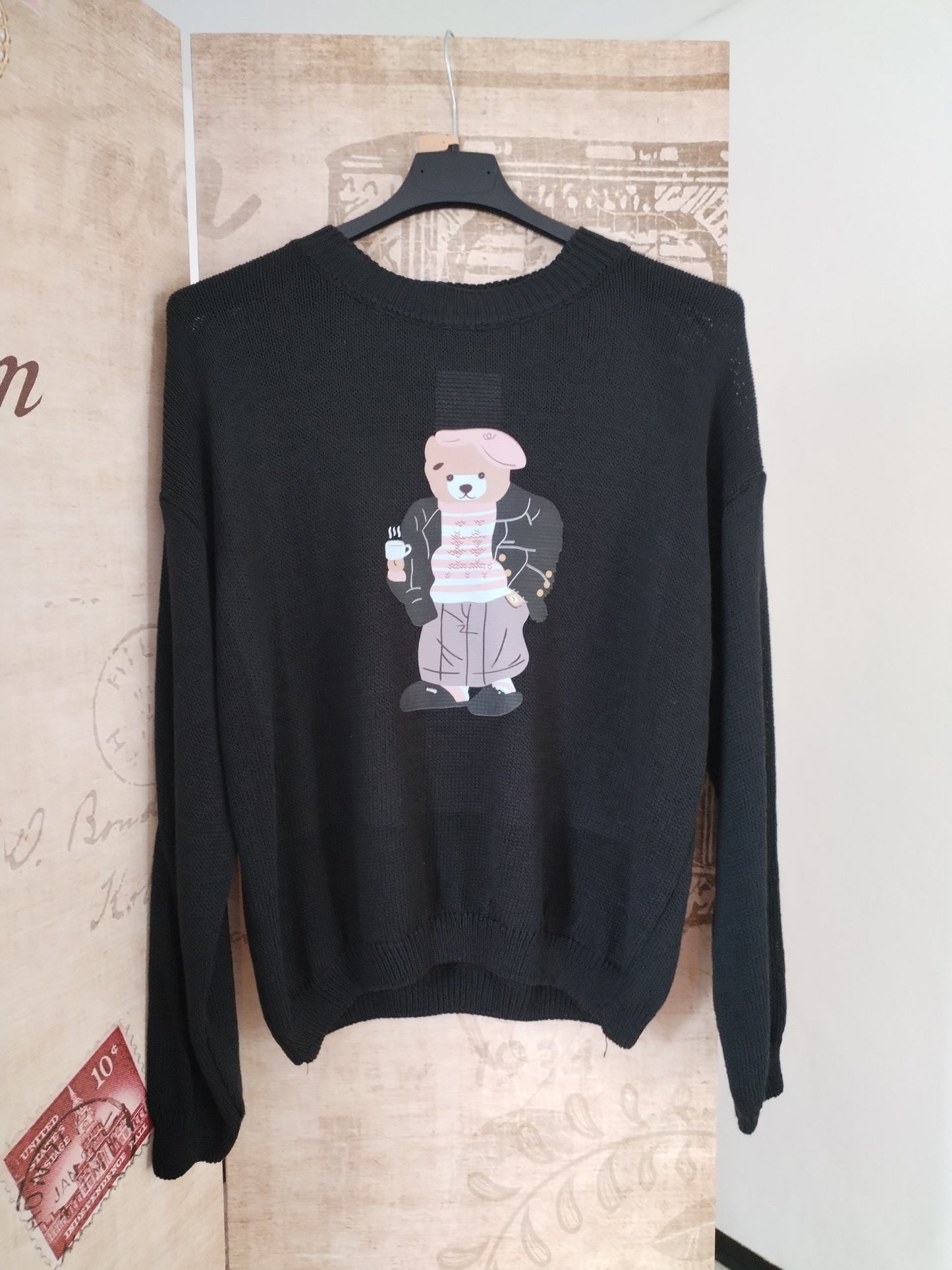 Pullover mit Teddy Motiv
