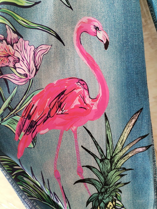 Hose mit Flamingo Motiv